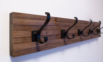 Modern and Rustic Entryway Coat Rack 30 Inches/5 hooks | Wall Coat Rack | Bathroom Towel Rack | Rustic Coat Rack