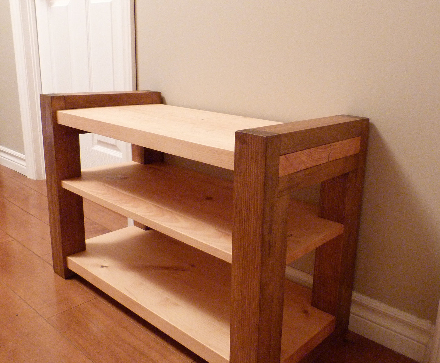 30 inches Rustic Entryway Bench | Modern Entryway Bench | Bench Storage | Shoe Organizer, Entryway Bench | Wooden Shoe Bench