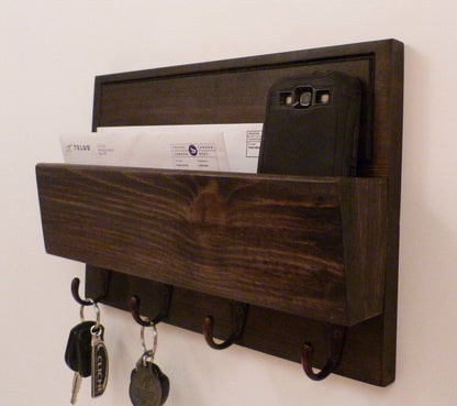 Mail Organizer Wall | Entryway Organizer | Key Rack | Key Holder | Rustic Key Rack | Mail and Key Holder | Mail and Key Organizer