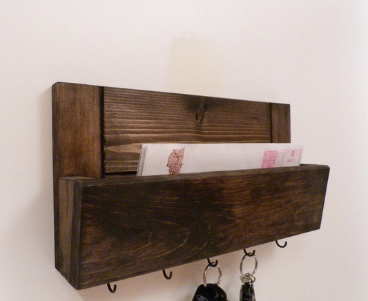 Mail Organizer Wall | Entryway Organizer | Key Rack | Key Holder | Rustic Key Rack | Mail and Key Holder | Mail and Key Organizer