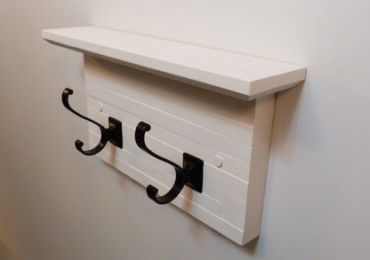Modern and Rustic Entryway | Hallway or Mudroom Coat Rack 14 Inches/2 hooks | Wall Coat Rack | Bathroom Towel Rack