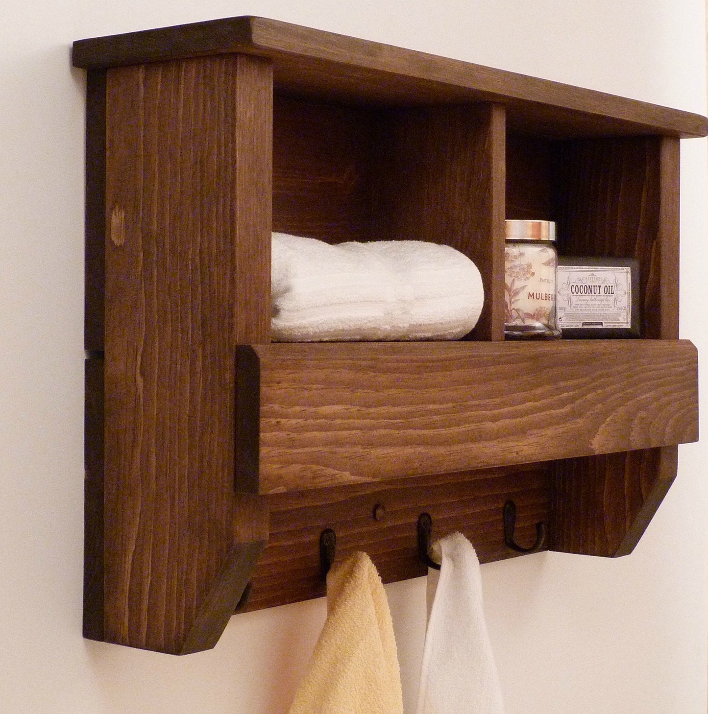 Bathroom Towel Rack | Towel Rack or Coat Rack with Cubbies