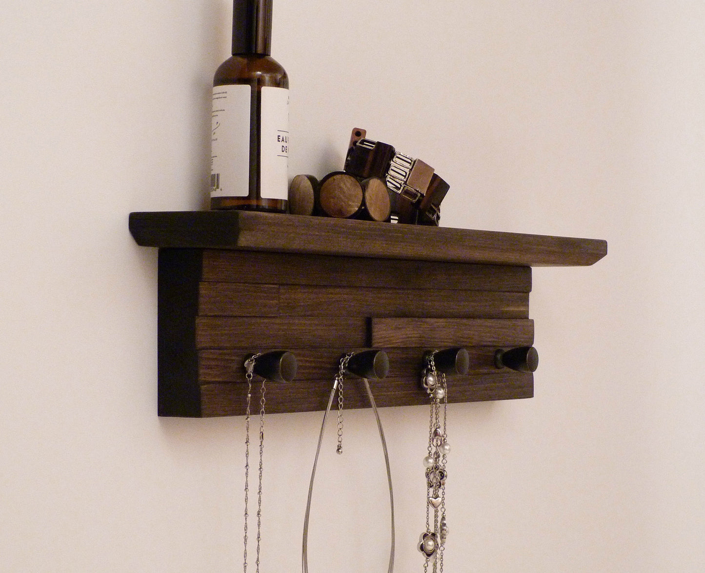 18 inches/4 knobs Jewelry Organizer With Shelf | Necklace Holder | Bracelet Holder