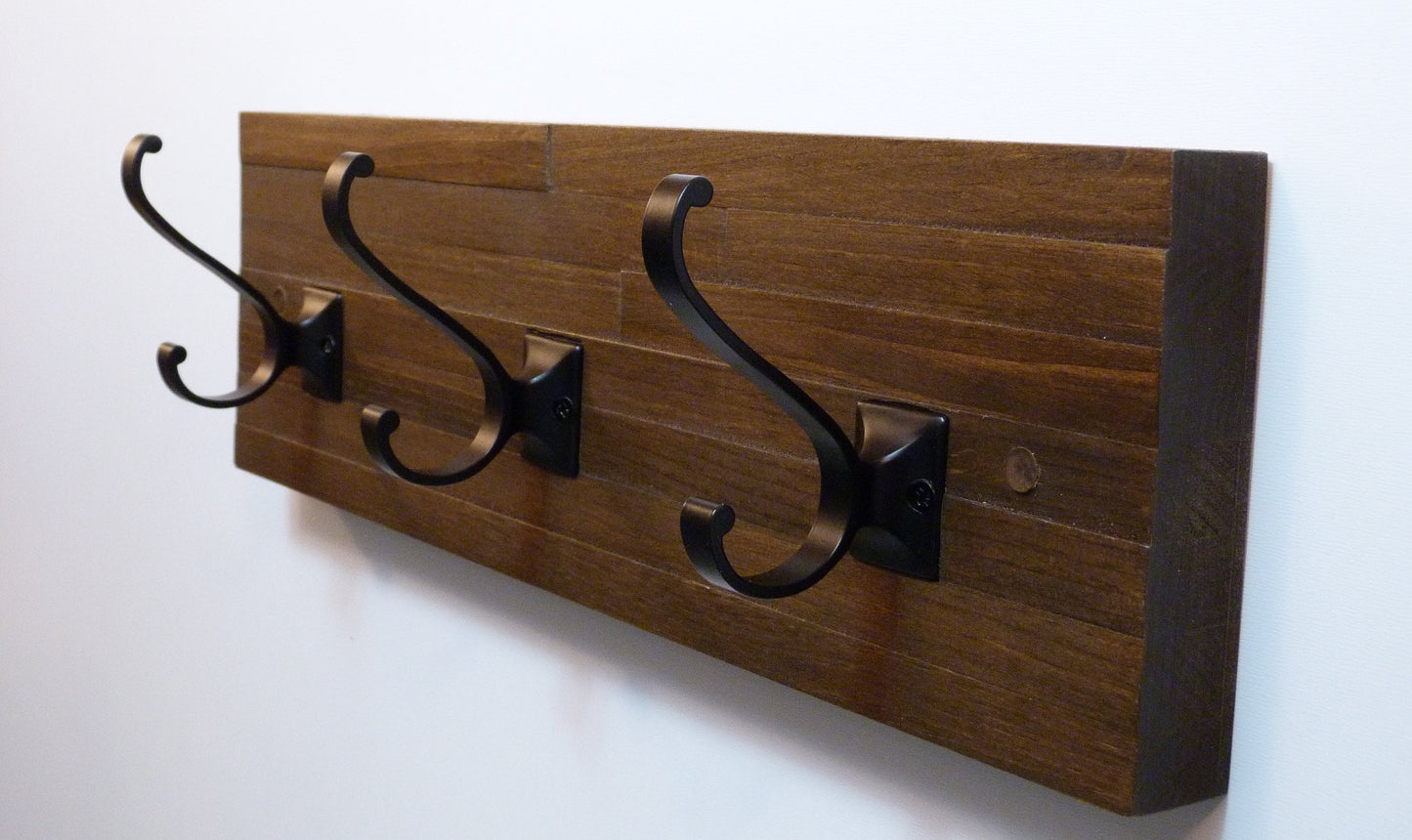 Modern and Rustic Entryway Coat Rack 18 Inches/3 hooks | Wall Coat Rack | Bathroom Towel Rack | Rustic Coat Rack
