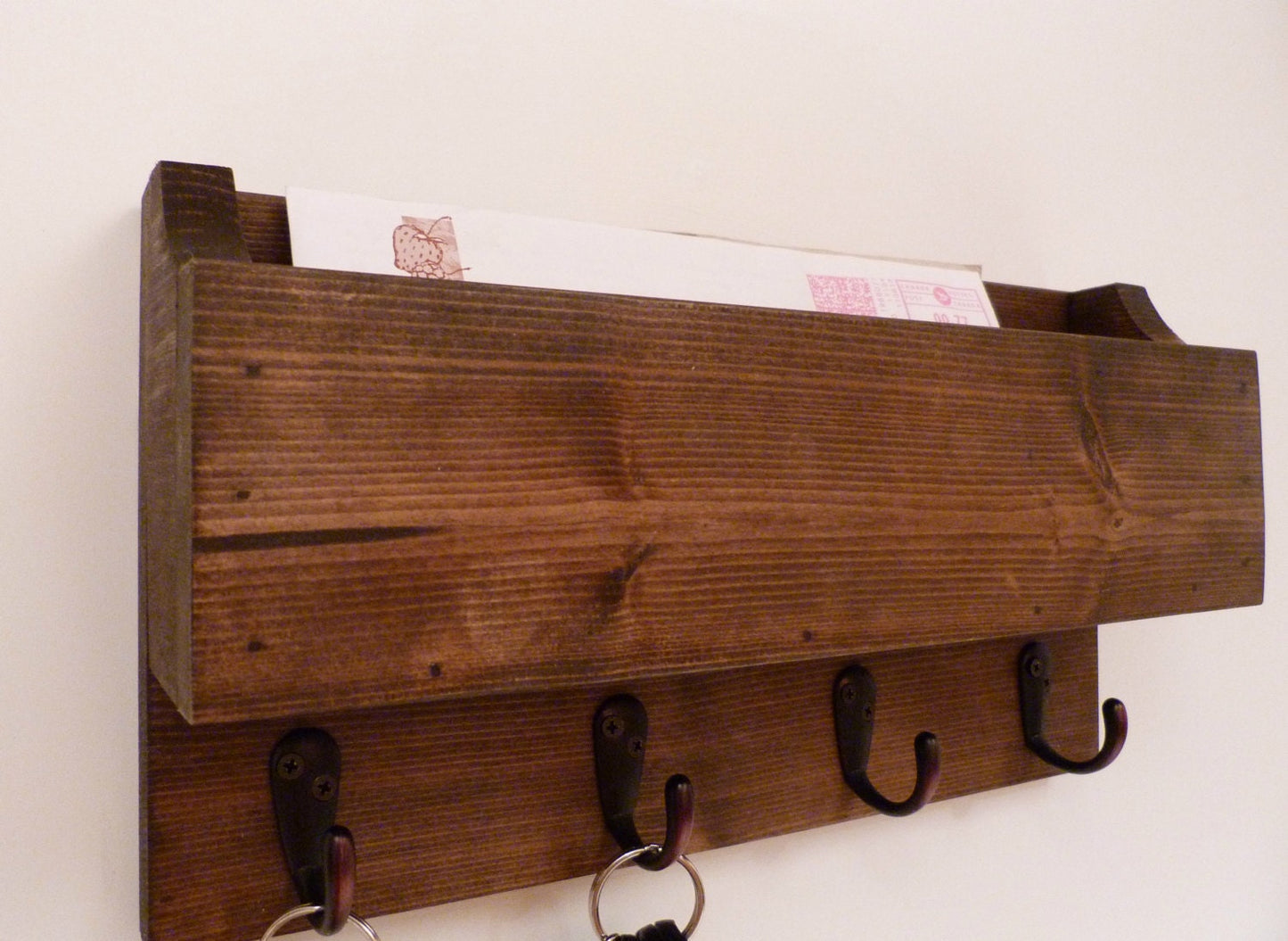 Mail Organizer Wall | Mail Rack | Entryway Organizer | Key Holder | Rustic Key Rack | Mail and Key Holder | Mail and Key Organizer