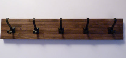 Modern and Rustic Entryway Coat Rack 30 Inches/5 hooks | Wall Coat Rack | Bathroom Towel Rack | Rustic Coat Rack