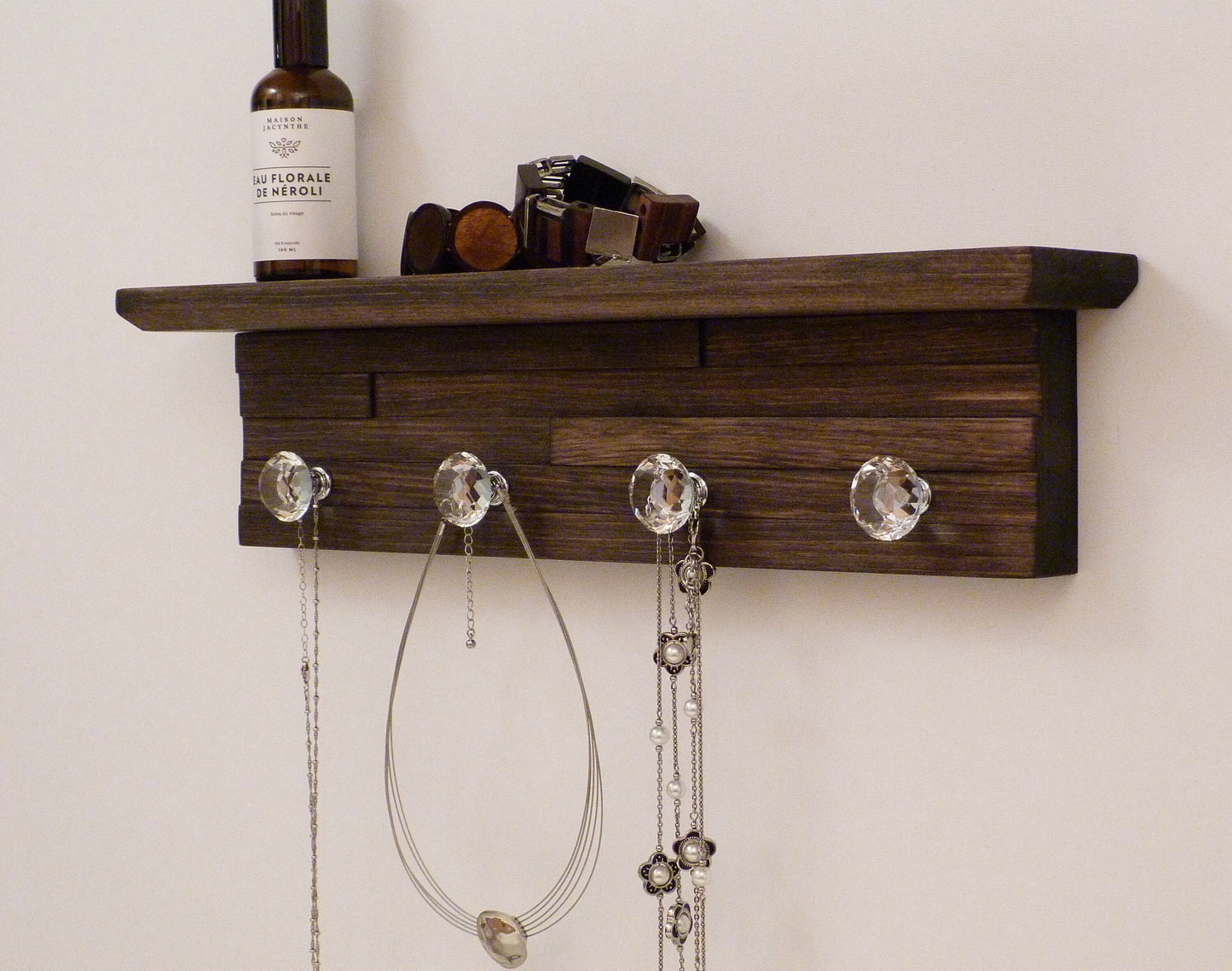 18 inches/4 knobs Jewelry Organizer With Shelf | Necklace Holder | Bracelet Holder