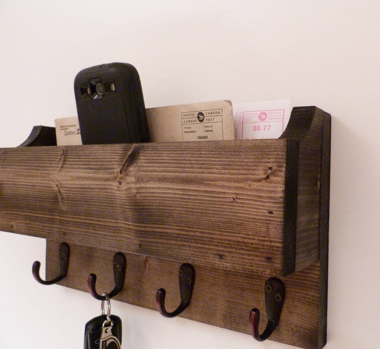 Mail Organizer Wall | Entryway Organizer | Key Rack | Key Holder | Rustic Key Rack | Mail and Key Holder | Mail and Key Organizer