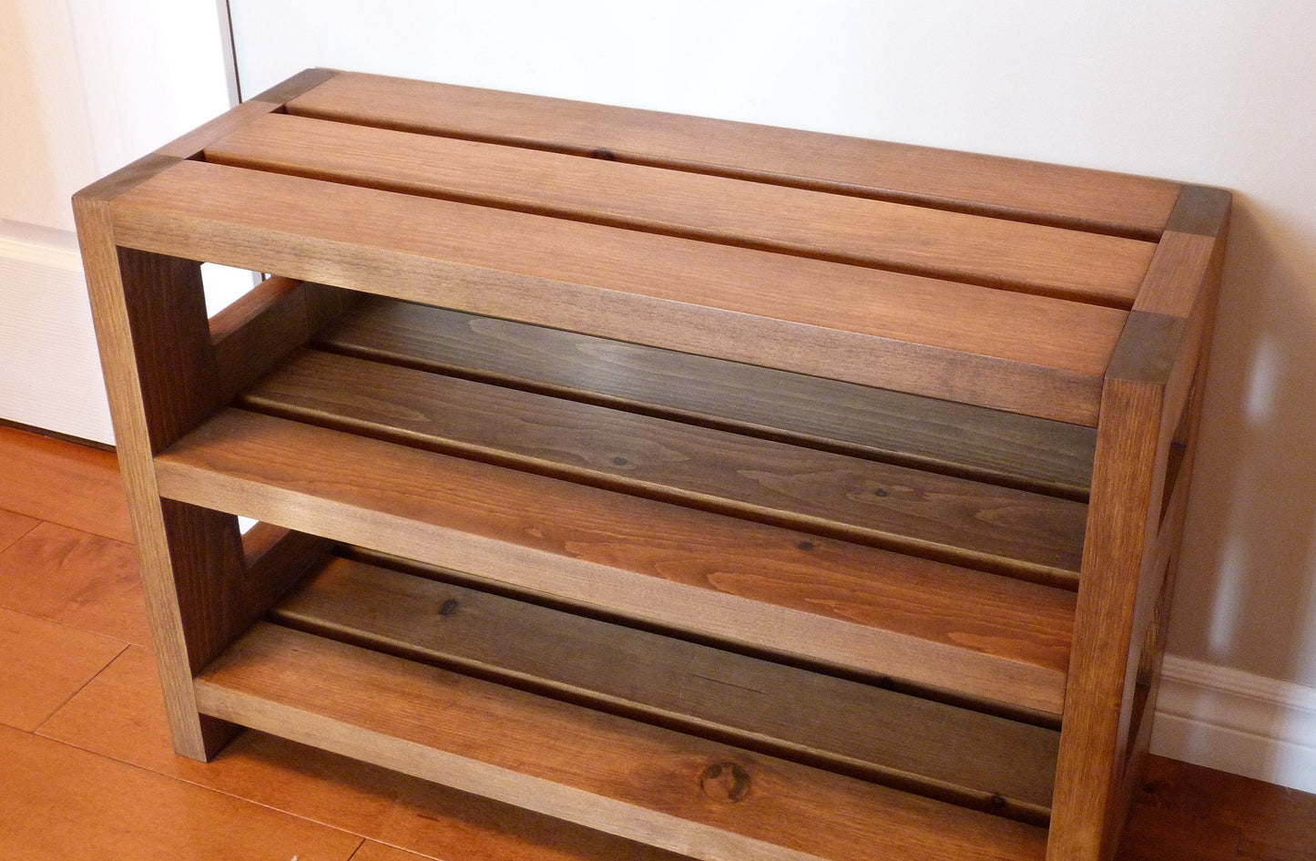 30 inches Rustic Shoe Rack 3 levels | Shoe Storage | Shoe Organizer | Shoe Cabinet | Wooden Shoe Rack