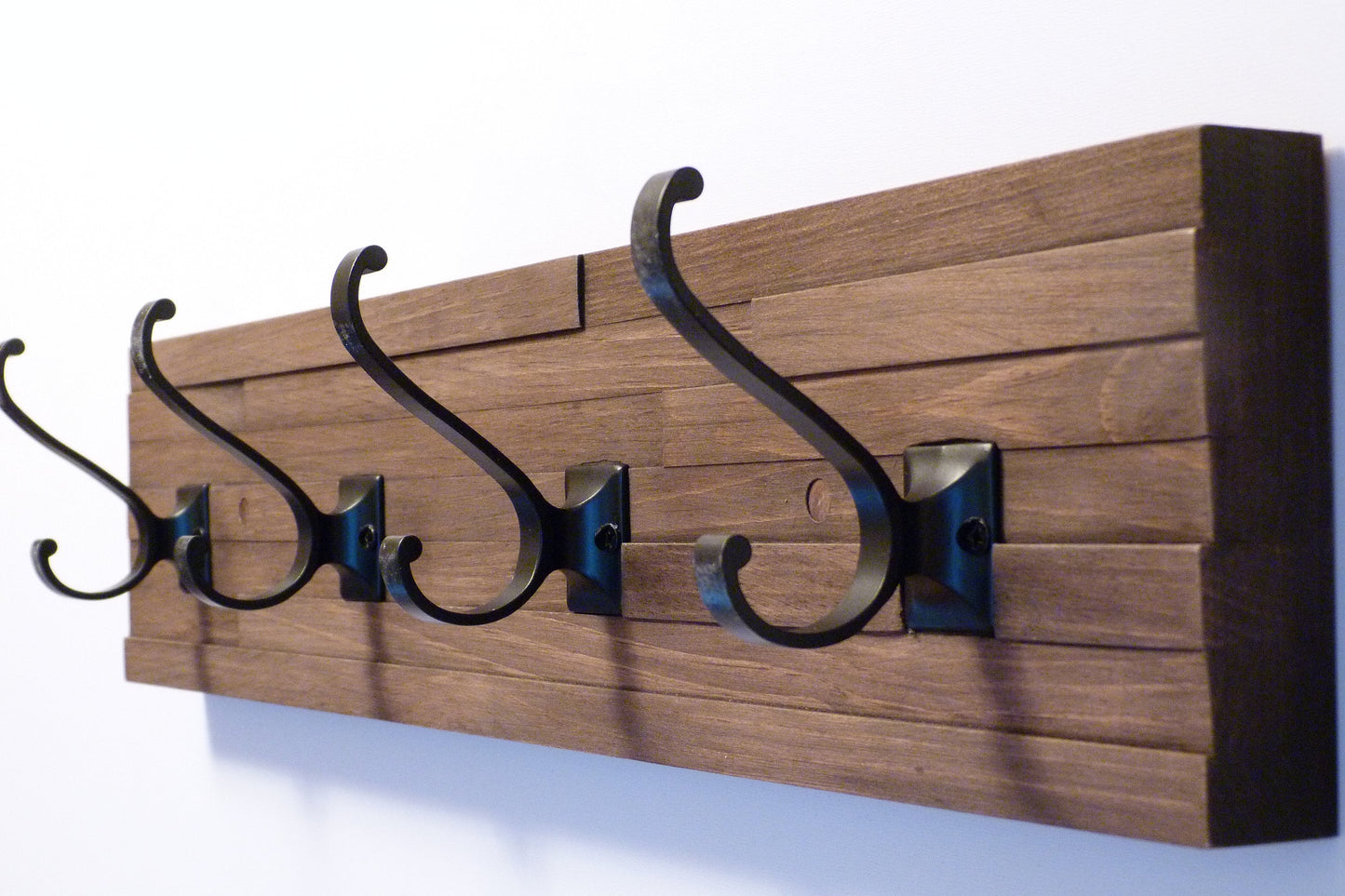 Modern and Rustic Entryway Coat Rack 24 Inches/4 hooks | Wall Coat Rack | Bathroom Towel Rack | Rustic Coat Rack