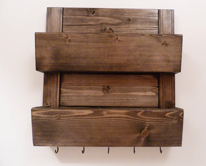 Mail Organizer Wall | Mail Rack | Entryway Organizer | Key Holder | Rustic Key Rack | Mail and Key Holder | Mail and Key Organizer