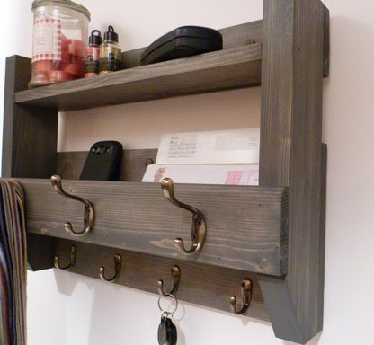Entryway Coat Rack |Coat Rack with Shelf | Coat Rack with Storage | Wall Coat Rack | Rustic Coat Rack | Entryway Organizer