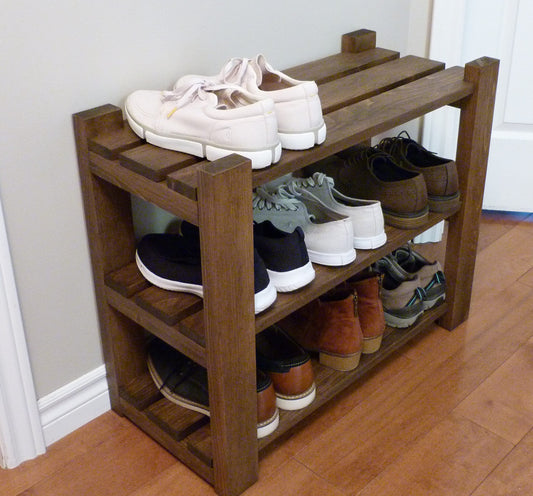Shoe Rack-3 levels / with length options | Shoe Storage | Shoe Organizer | Shoe Cabinet | Shoe Rack Wood