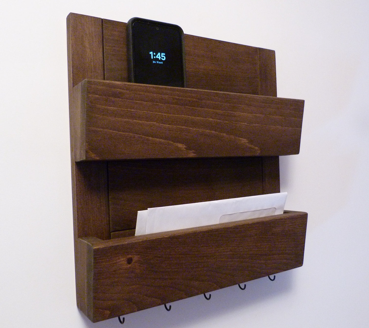 Mail Organizer | Wall Mail Rack | Entryway Organizer | Key Holder | Rustic Key Rack | Mail and Key Holder | Mail and Key Organizer