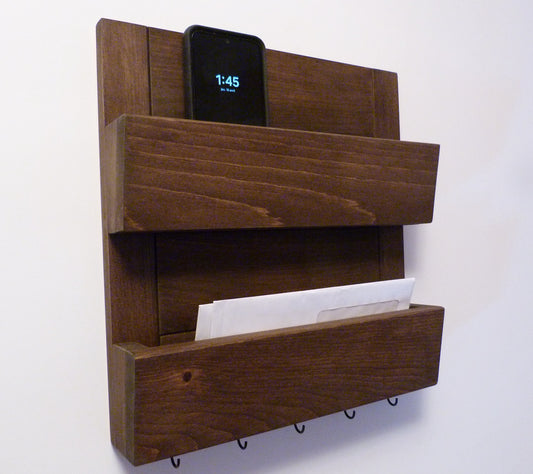 Mail Organizer | Wall Mail Rack | Entryway Organizer | Key Holder | Rustic Key Rack | Mail and Key Holder | Mail and Key Organizer