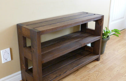 36 inches Rustic Shoe Rack 3 levels  Shoe Storage | Shoe Organizer | Shoe Cabinet | Shoe Rack Wood