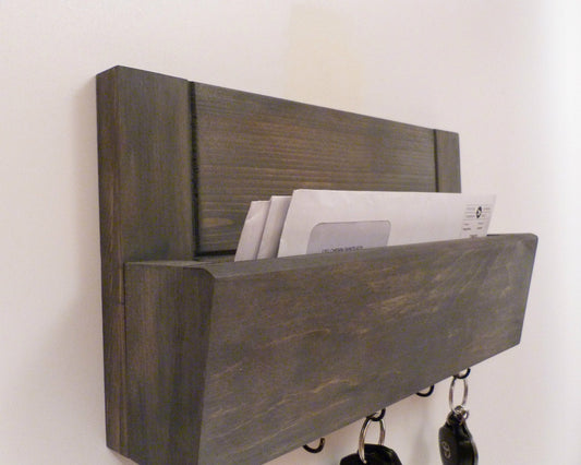 Mail Organizer | Wall Mail Rack | Entryway Organizer | Key Holder | Rustic Key Rack | Mail and Key Holder | Mail and Key Organizer