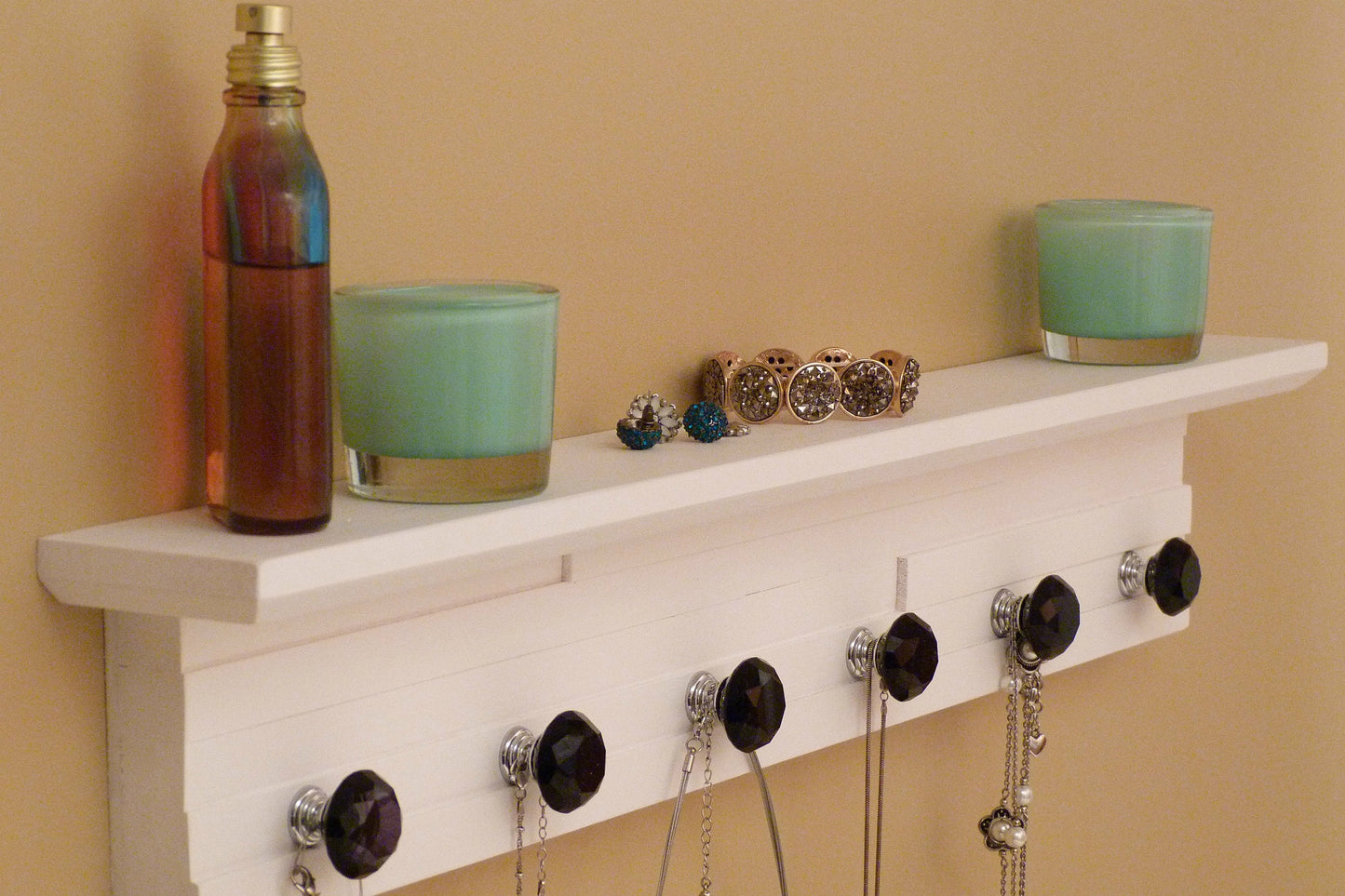 26 inches/6 knobs Jewelry Organizer With Shelf | Necklace Holder | Bracelet Holder