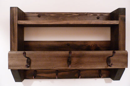 Entryway Coat Rack | Coat Rack with Shelf | Coat Rack with Storage | Wall Coat Rack | Rustic Coat Rack | Entryway Organizer