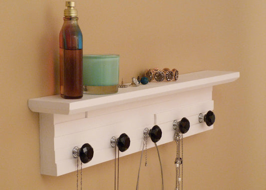 22 inches/5 knobs Jewelry Organizer With Shelf | Necklace Holder | Bracelet Holder