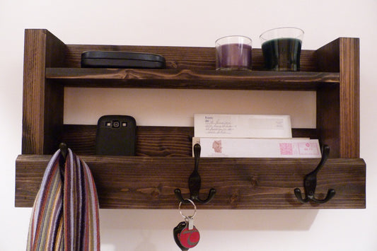 Entryway Coat Rack | Coat Rack with Shelf | Coat Rack with Storage | Wall Coat Rack | Rustic Coat Rack | Entryway Organizer