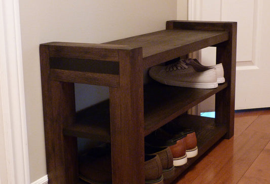 36 inches Rustic Entryway Bench | Modern Entryway Bench | Bench Storage | Shoe Organizer | Entryway Bench | Shoe Bench Wood