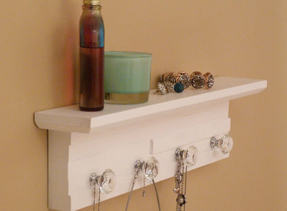 18 inches/4 knobs Jewelry Organizer With Shelf | Necklace Holder | Bracelet Holder