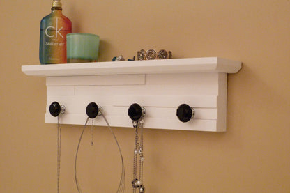 18 inches/4 knobs Jewelry Organizer With Shelf | Necklace Holder | Bracelet Holder
