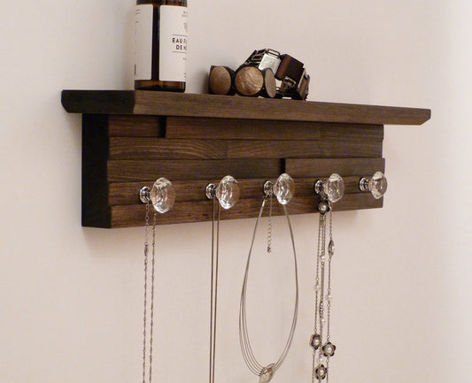 22 inches/5 knobs Jewelry Organizer With Shelf | Necklace Holder | Bracelet Holder