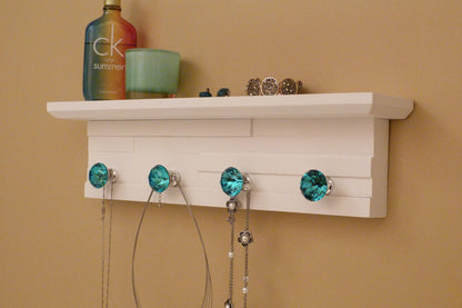 18 inches/4 knobs Jewelry Organizer With Shelf | Necklace Holder | Bracelet Holder