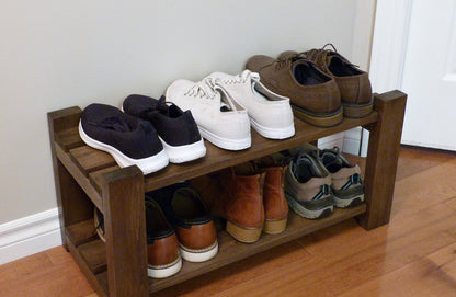 Shoe Rack-2 levels / with length options | Shoe Storage | Shoe Organizer | Shoe Cabinet | Shoe Rack Wood