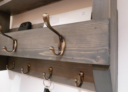 Entryway Coat Rack |Coat Rack with Shelf | Coat Rack with Storage | Wall Coat Rack | Rustic Coat Rack | Entryway Organizer