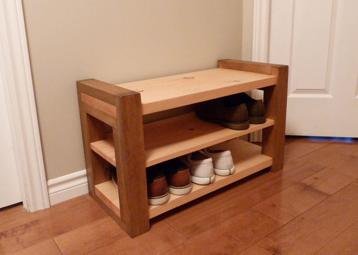 30 inches Rustic Entryway Bench | Modern Entryway Bench | Bench Storage Shoe Organizer, Entryway Bench, Shoe Bench Wood