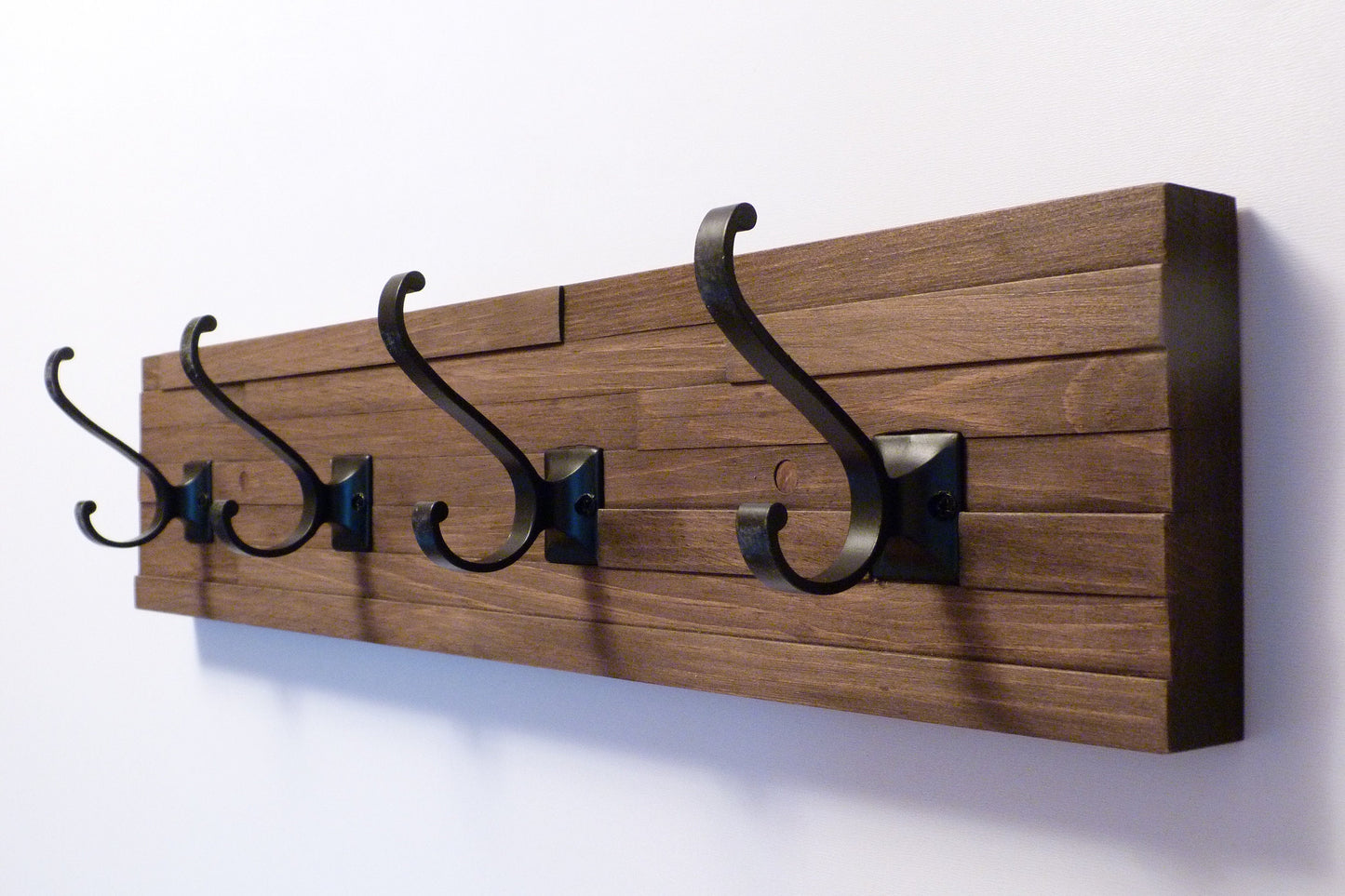 Modern and Rustic Entryway Coat Rack 24 Inches/4 hooks | Wall Coat Rack | Bathroom Towel Rack | Rustic Coat Rack