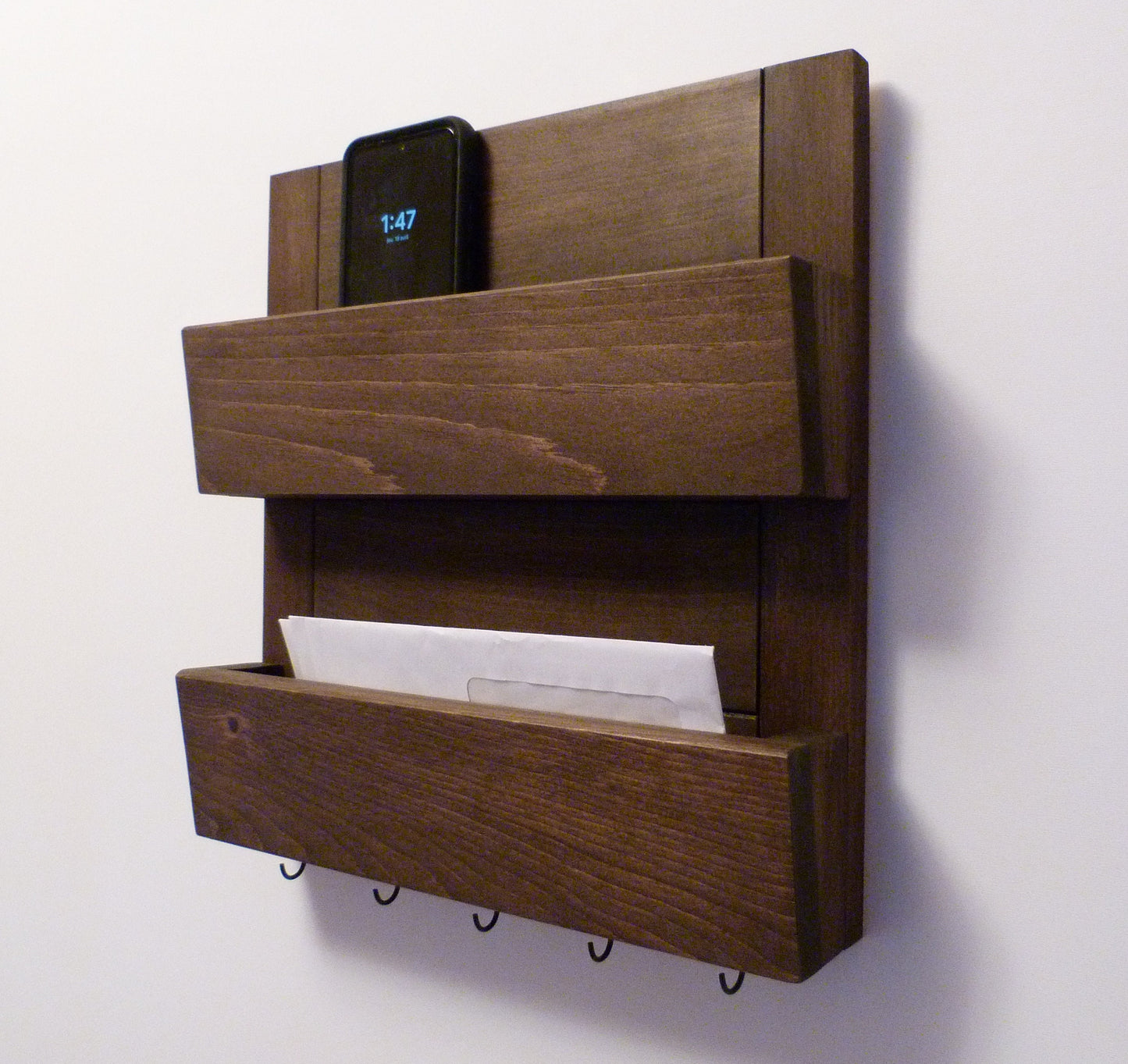 Mail Organizer | Wall Mail Rack | Entryway Organizer | Key Holder | Rustic Key Rack | Mail and Key Holder | Mail and Key Organizer
