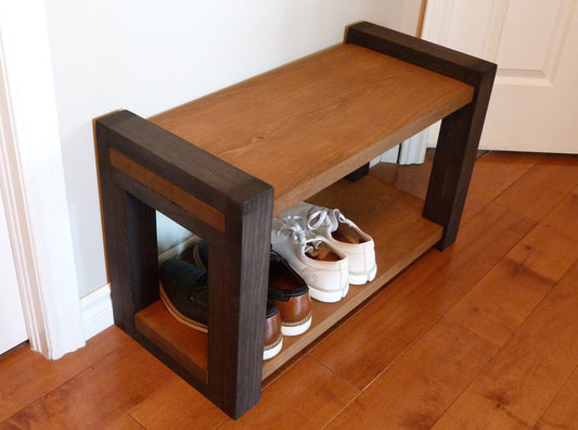 30 inches Rustic Entryway Bench | Modern Entryway Bench | Bench Storage | Shoe Organizer | Entryway Bench | Shoe Bench Wood