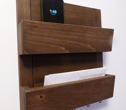 Mail Organizer | Wall Mail Rack | Entryway Organizer | Key Holder | Rustic Key Rack | Mail and Key Holder | Mail and Key Organizer