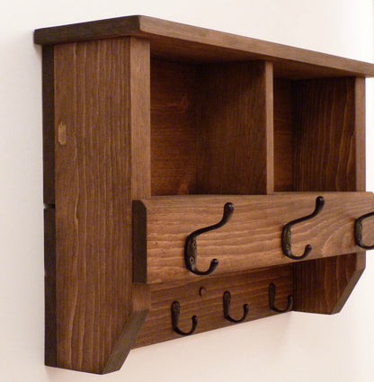 Entryway Coat Rack with Cubbies | Coat Rack with Shelf | Coat Rack with Storage | Wall Coat Rack | Rustic Coat Rack | Entryway Organizer