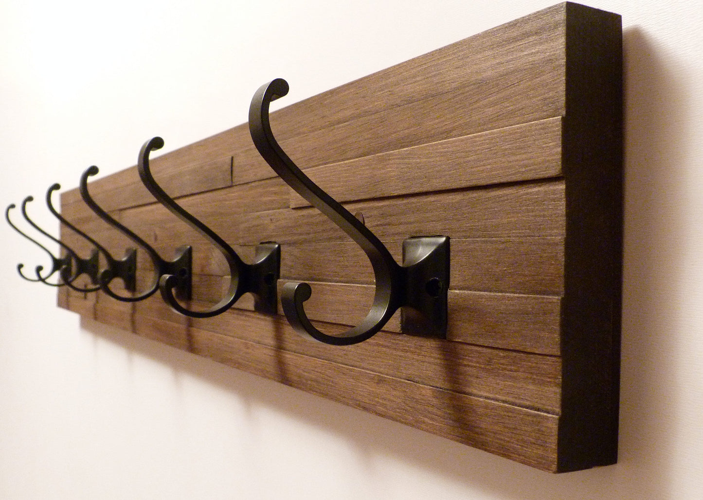Modern and Rustic Entryway Coat Rack 36 Inches/6 hooks | Wall Coat Rack | Bathroom Towel Rack | Rustic Coat Rack