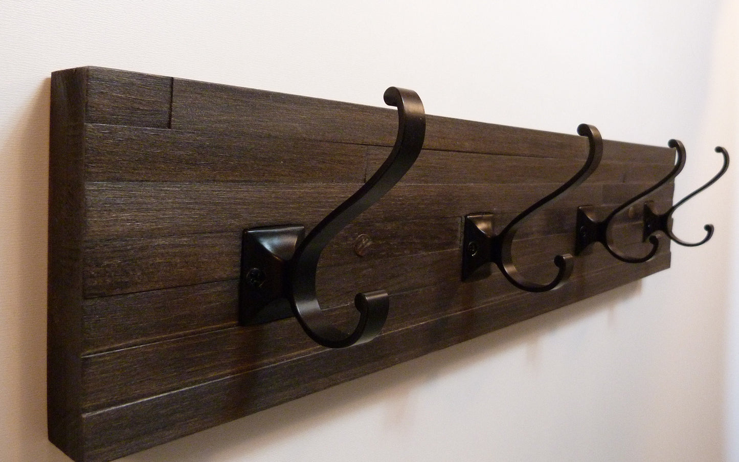 Modern and Rustic Entryway Coat Rack 24 Inches/4 hooks | Wall Coat Rack | Bathroom Towel Rack | Rustic Coat Rack