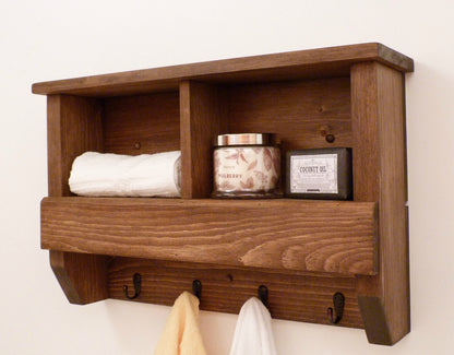 Bathroom Towel Rack | Towel Rack or Coat Rack with Cubbies