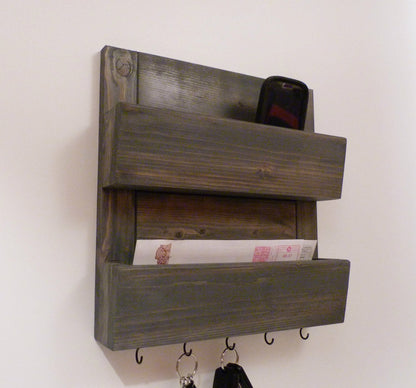 Mail Organizer Wall | Mail Rack | Entryway Organizer | Key Rack | Rustic Key Rack | Mail and Key Holder | Mail and Key Organizer