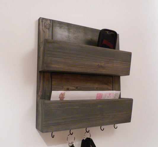 Mail Organizer Wall | Mail Rack | Entryway Organizer | Key Rack | Rustic Key Rack | Mail and Key Holder | Mail and Key Organizer