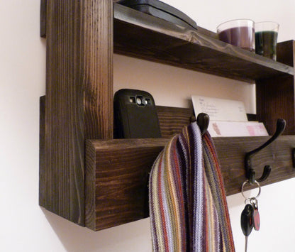 Entryway Coat Rack | Coat Rack with Shelf | Coat Rack with Storage | Wall Coat Rack | Rustic Coat Rack | Entryway Organizer
