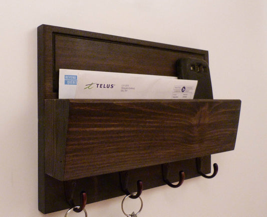 Mail Organizer Wall | Entryway Organizer | Key Rack | Key Holder | Rustic Key Rack | Mail and Key Holder | Mail and Key Organizer