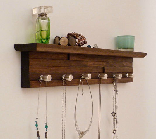 26 inches/6 knobs Jewelry Organizer With Shelf | Necklace Holder | Bracelet Holder