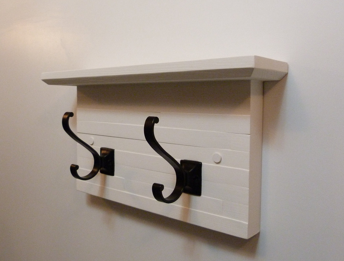 Modern and Rustic Entryway | Hallway or Mudroom Coat Rack 14 Inches/2 hooks | Wall Coat Rack | Bathroom Towel Rack