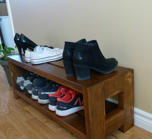 Rustic Shoe Rack | Shoe Storage | Shoe Organizer | Shoe Cabinet | Shoe Rack Wood