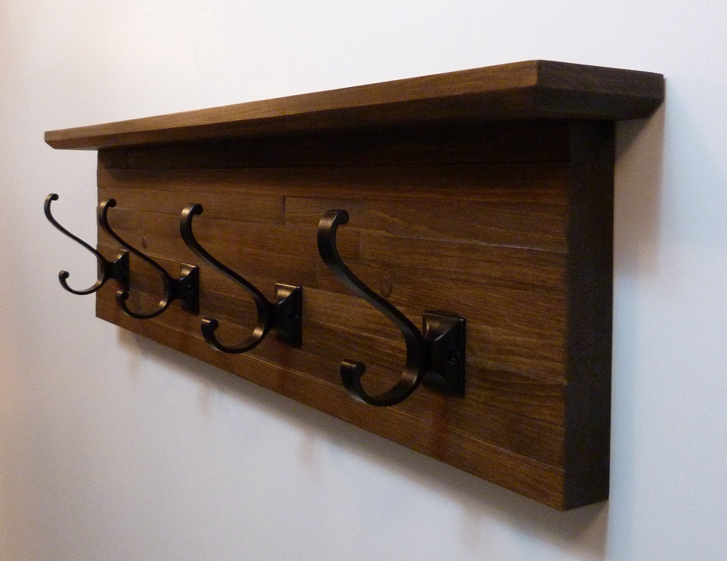 Modern and Rustic Entryway | Hallway or Mudroom Coat Rack 26 Inches/4 hooks | Wall Coat Rack | Bathroom Towel Rack