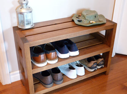 30 inches Rustic Shoe Rack 3 levels | Shoe Storage | Shoe Organizer | Shoe Cabinet | Wooden Shoe Rack